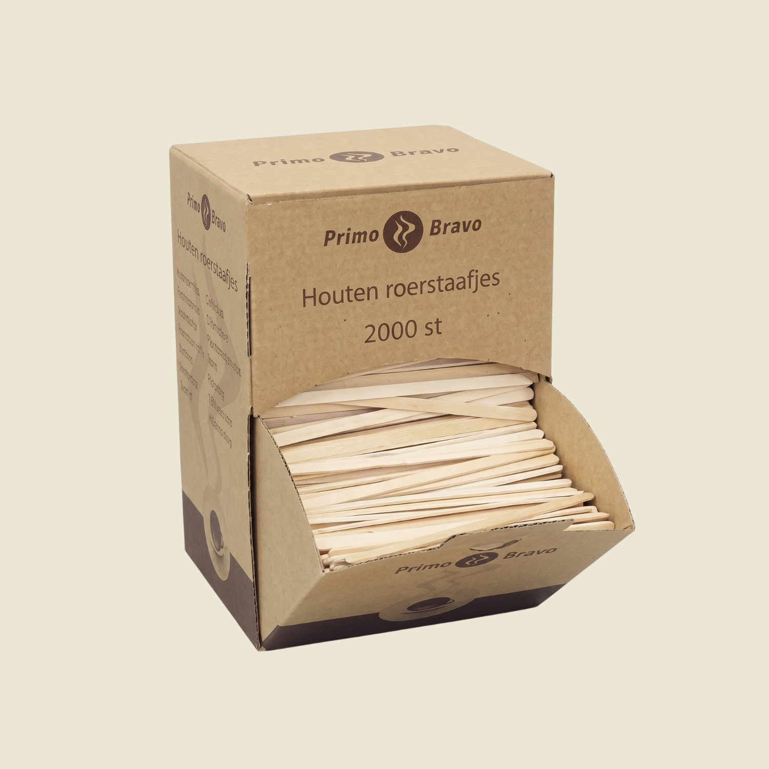 Primo Bravo houten roerstaafjes 11cm